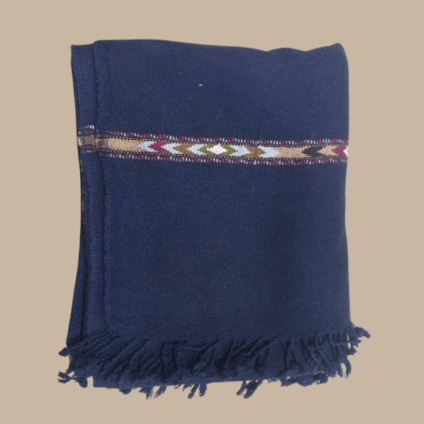 Vintage Navy Wool Shawl